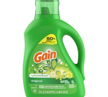 Gain + Aroma Boost Liquid Laundry Detergent, Original, 61 Loads, 88 fl oz