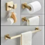 Brushed Gold Hardware Set Bathroom Shelf Towel Bar Rack